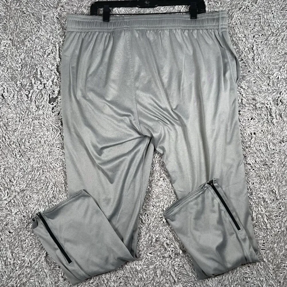 Under Armour Heat Gear Pants Men’s XXL Activewear Gray Stretch Athletic Track
